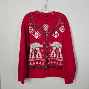 Star Wars AT-AT Ugly Christmas Sweater Pullover Men's Size Large